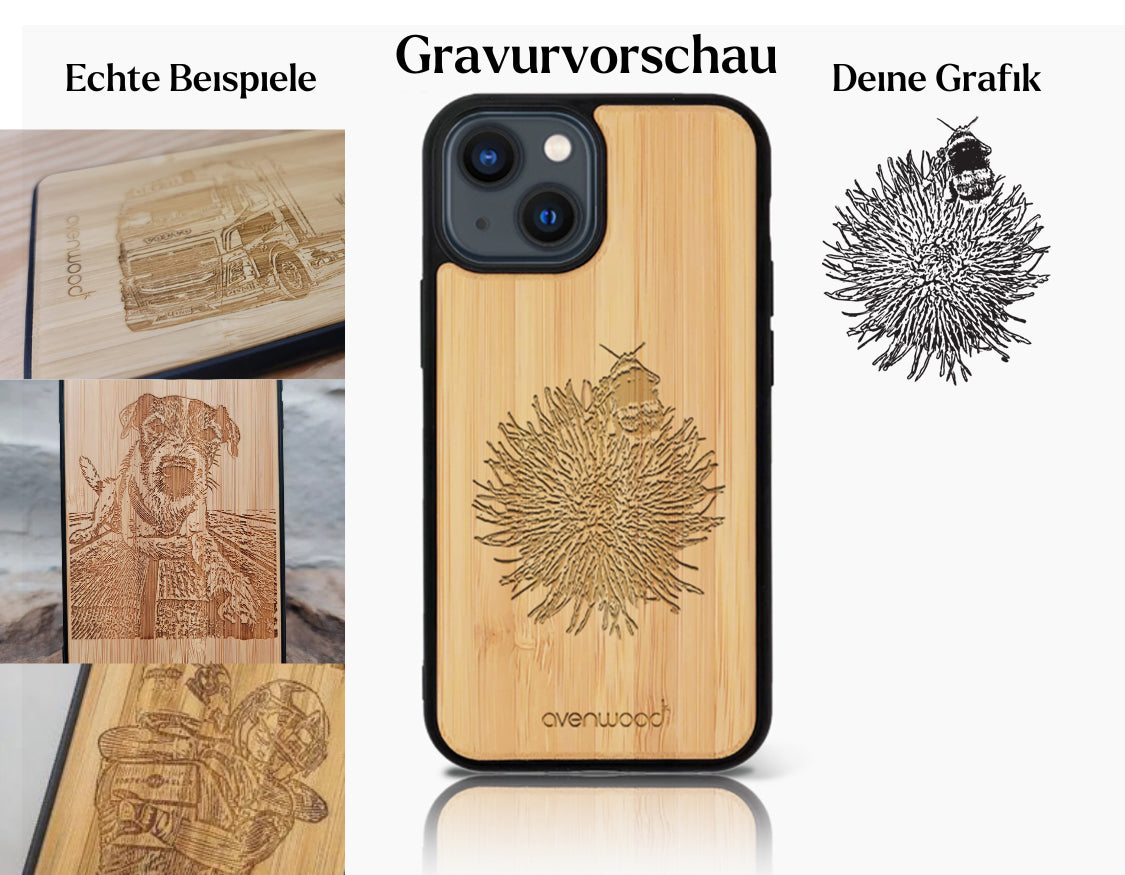 INDIVIDUELL iPhone 14 Bambus-Kunststoff